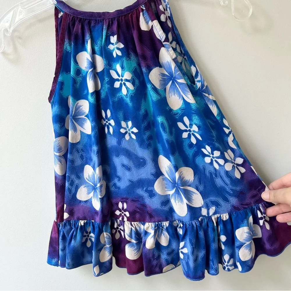 Toddler hawaiian floral sleeveless sundress